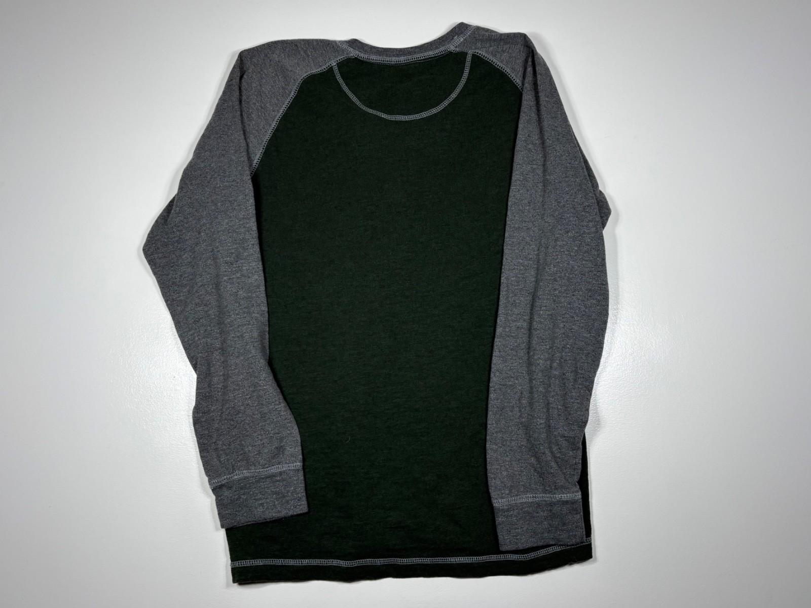 RedHead Henley Shirt Mens No Tag Long Sleeve Green Gray Outdoor Casual Layer gallery