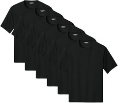 Solid Performance Military T-Shirts 100% Polyester Moisture Wicking Tee, 6-Pack