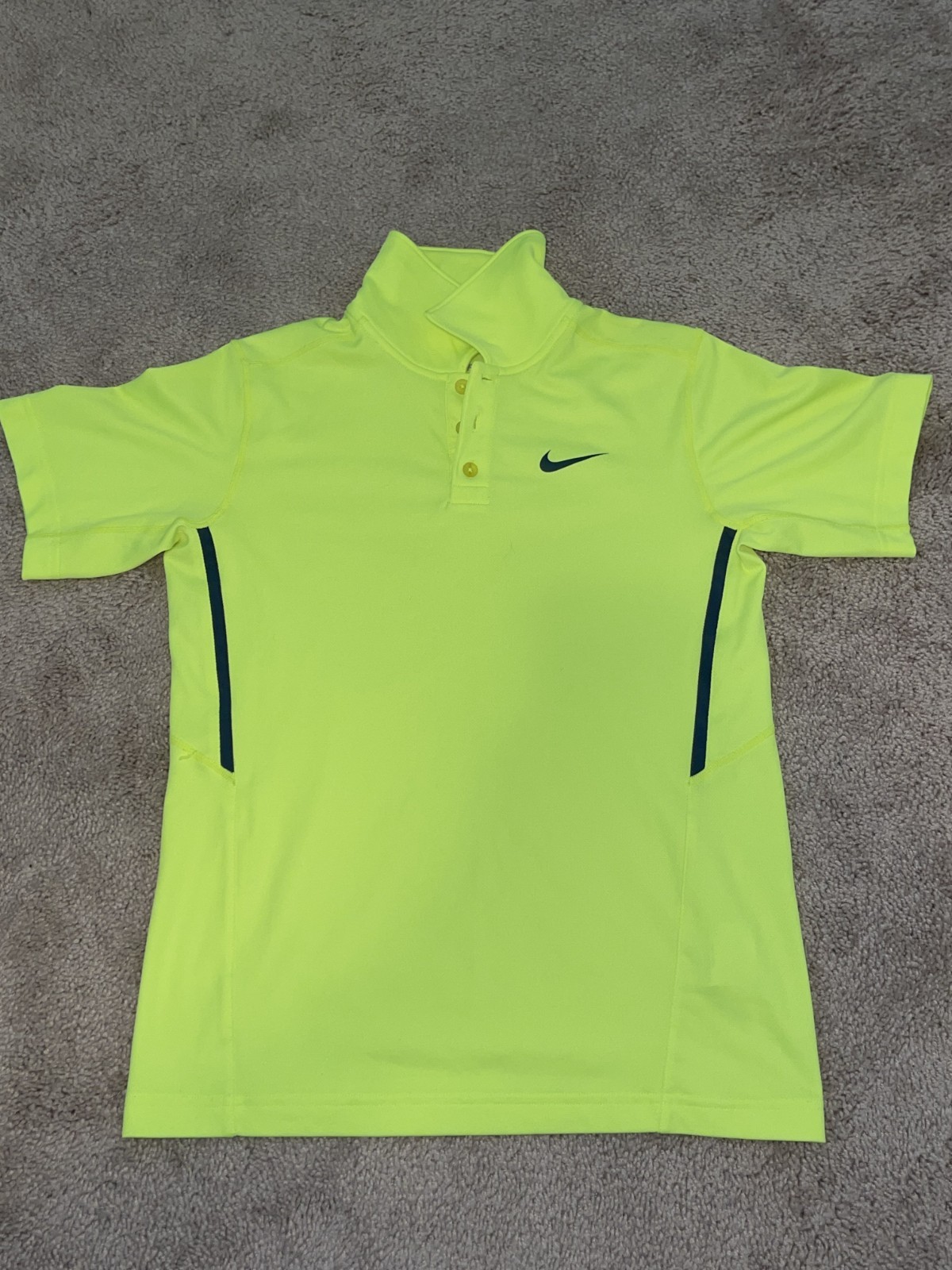 Nike Dri-Fit Tennis Men Polo Shirt Size Large Light Green Golf Short Sleeve gallery