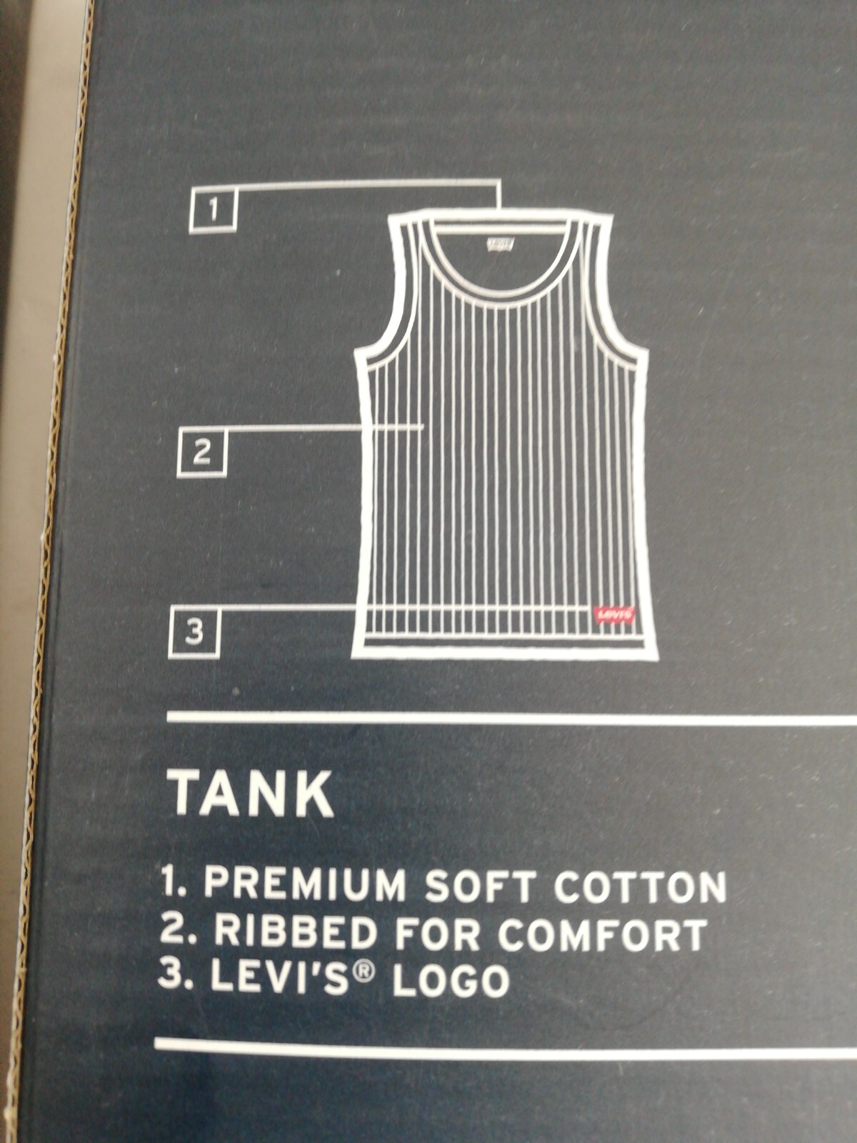 Levi’s Mens Ribbed Tank Top Shirt 4Pack/5Pack Premium Soft Cotton Various New gallery