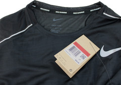 NIKE Dri-Fit Running Men LRG Black / Reflective Silver Logo Short Sleeve T-Shirt