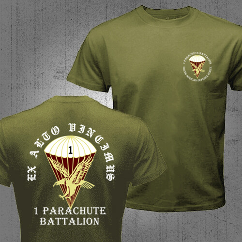 1 Parachute Battalion South African Army Parabats Paratroopers T-shirt gallery