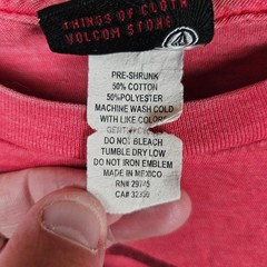 Volcom Mens Large Red Heather Graphic T-Shirt Snake Anchor Stone Logo