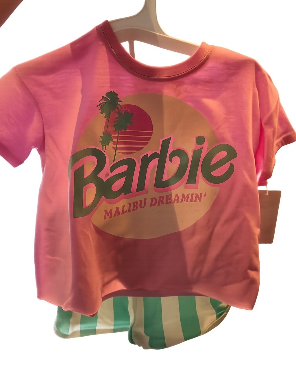 Girls Barbie Malibu Dreamin’ Baby Toddler Outfit 3T 2 PC Shirt and Shorts