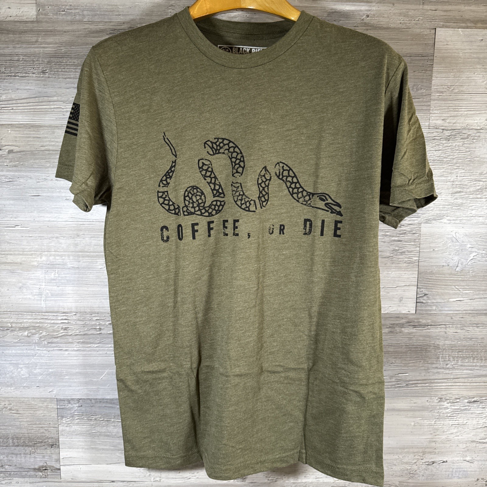 Black Rifle Coffee Company Coffee or Die T-Shirt Snake Military Green Men’s M gallery