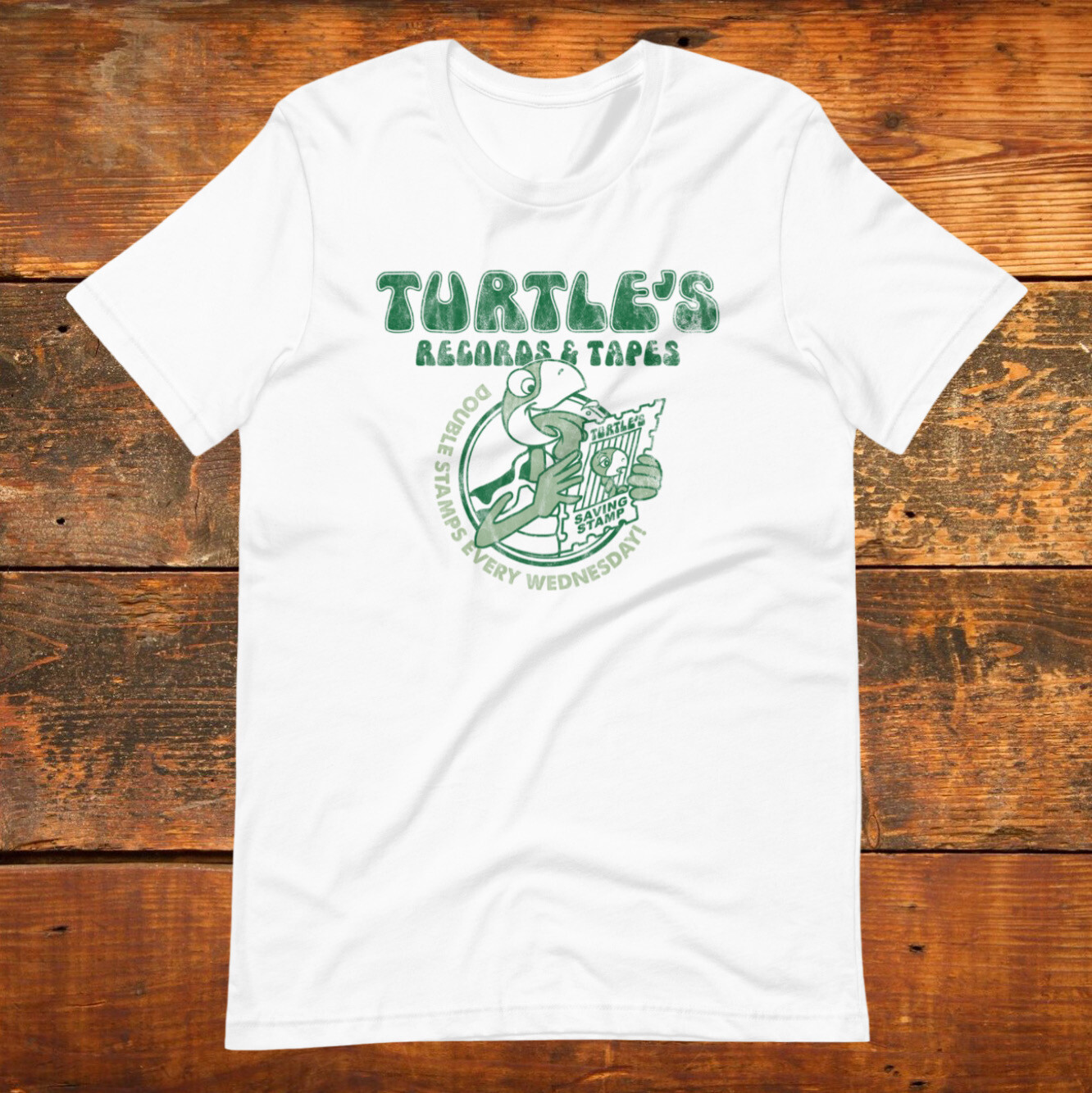 TURTLE’S RECORDS & TAPES VINTAGE-STYLE SHIRT RECORD STORE SHOP VINYL RSD GIFT