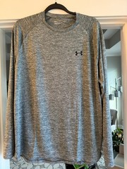 Under Armour Men’s Tech 2.0 Long-Sleeve T-Shirt Pitch Gray/Black Size L Large