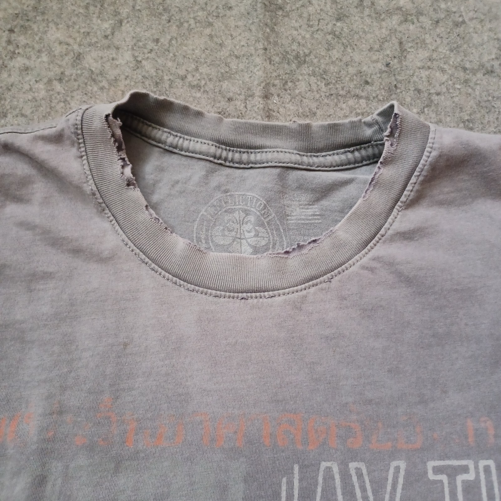 Affliction Sport T Shirt Mens XXL Gray Muay Thai Graphic Distressed Faded USA gallery