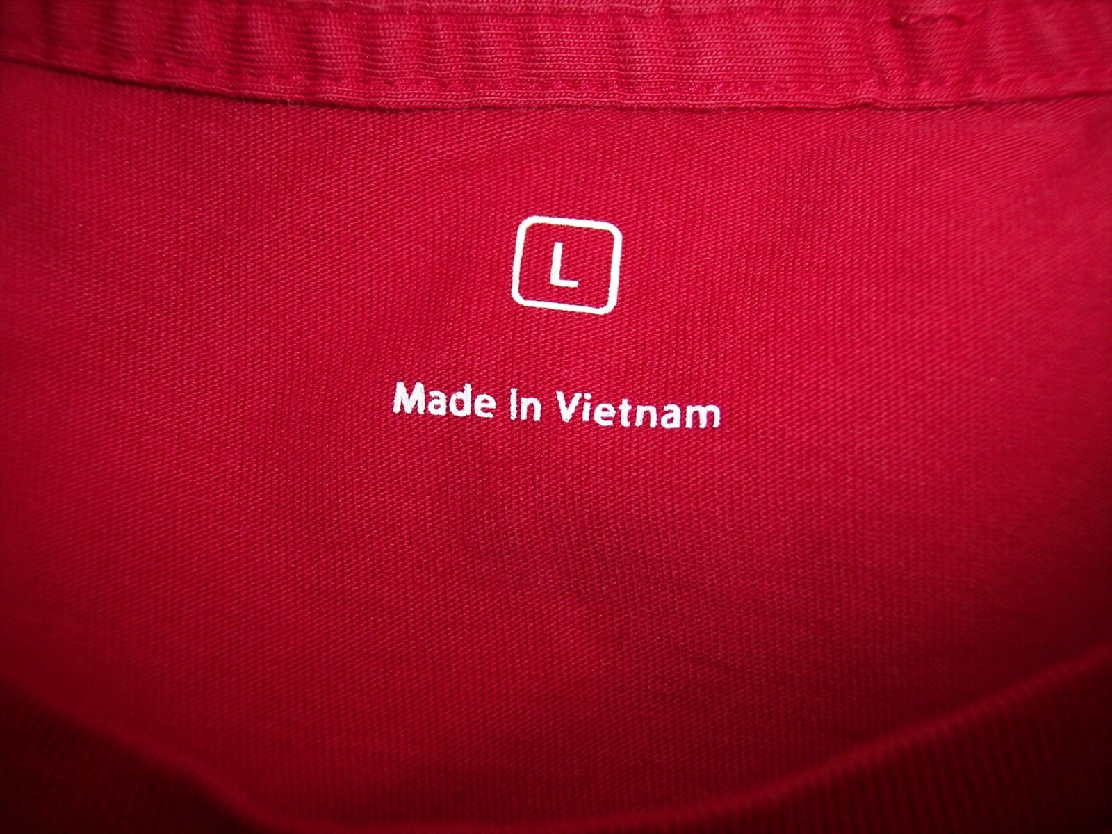 Apple Employees Large Long Sleeve Red Cotton T-shirt gallery