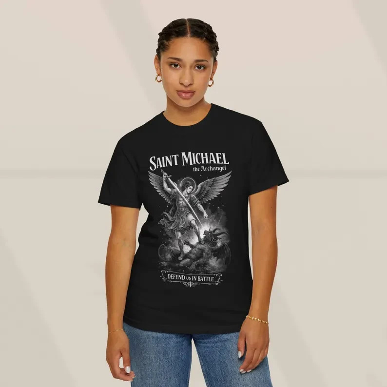 Saint Michael The Archangel Shirt for Men, Christian Men Shirts gallery