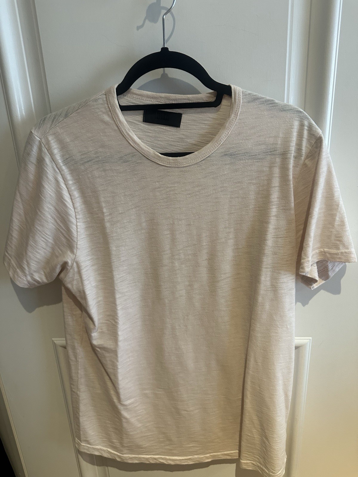 KITH Men's Cream T-Shirt, Short Sleeve, Size Small, Textured/Slub Fabric, gallery