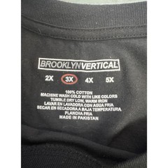 Brooklyn Vertical Black Graphic T-Shirt Money Rose Wanted By All 3XL