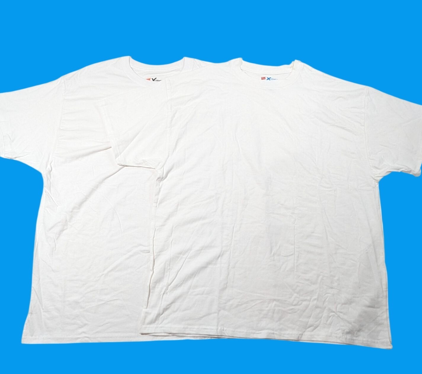 Hanes X-Temp White Crewneck T-Shirts XL 95% Cotton 5% Spandex Pack Of 2 NWOT gallery
