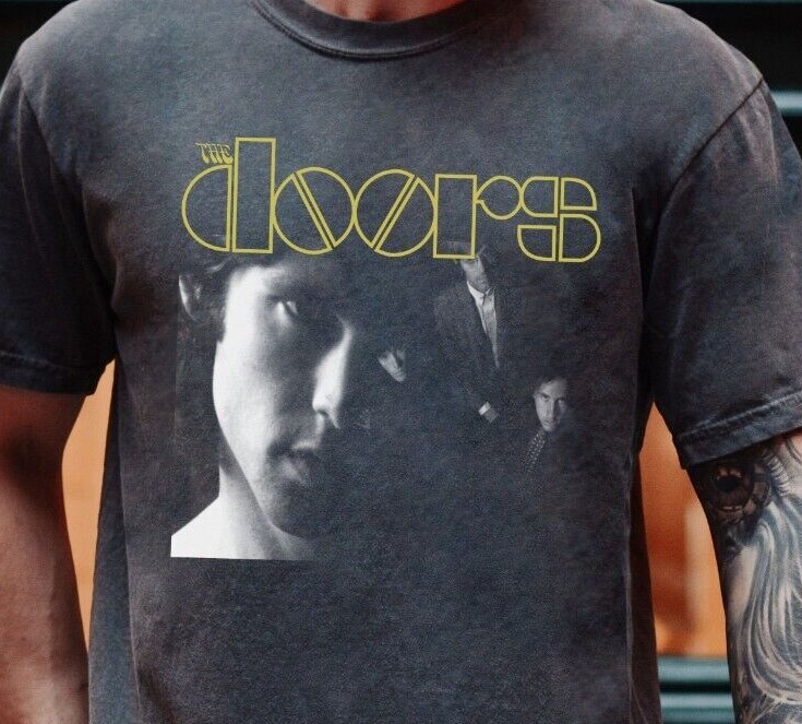 The Doors Jim Morrison T-Shirt on Vintage Black Comfort Colors 1717 Tee gallery