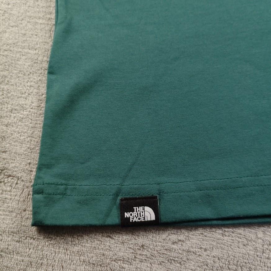 The North Face Shirt Mens S Deep Nori Green Logo Crew Neck M SS Fine Tee NF0A8A6 gallery