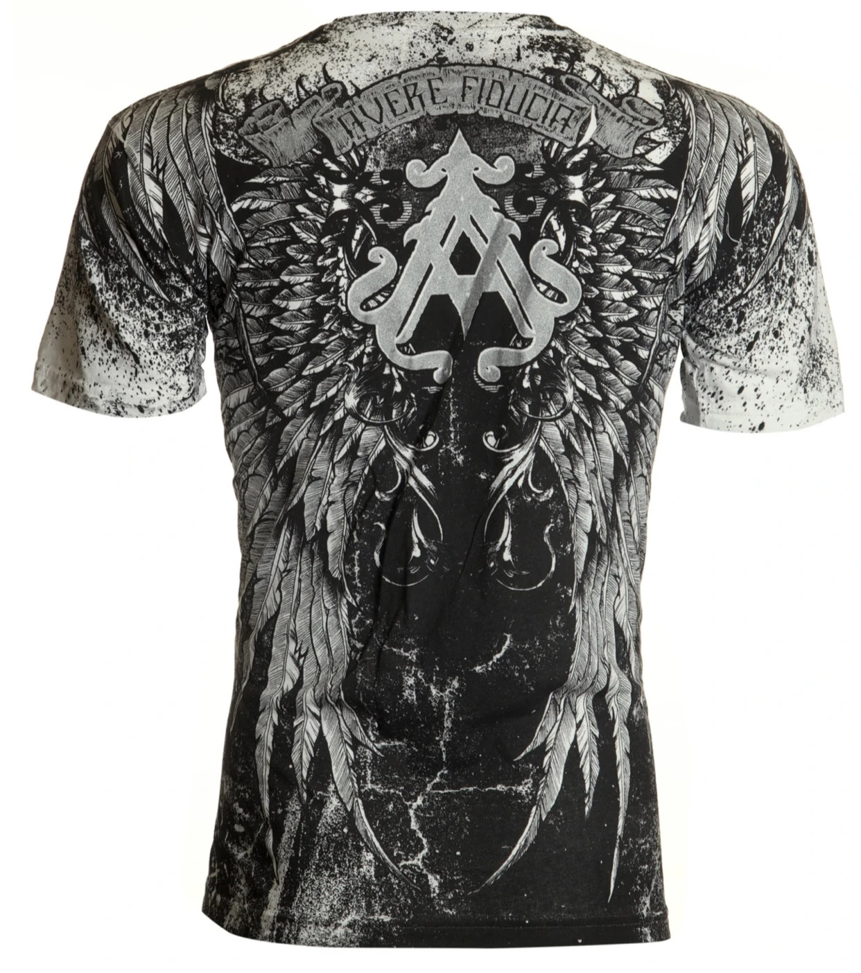 Archaic By Affliction Men's T-Shirt HOLYMAN Black Cross Skull Biker M-3XL gallery