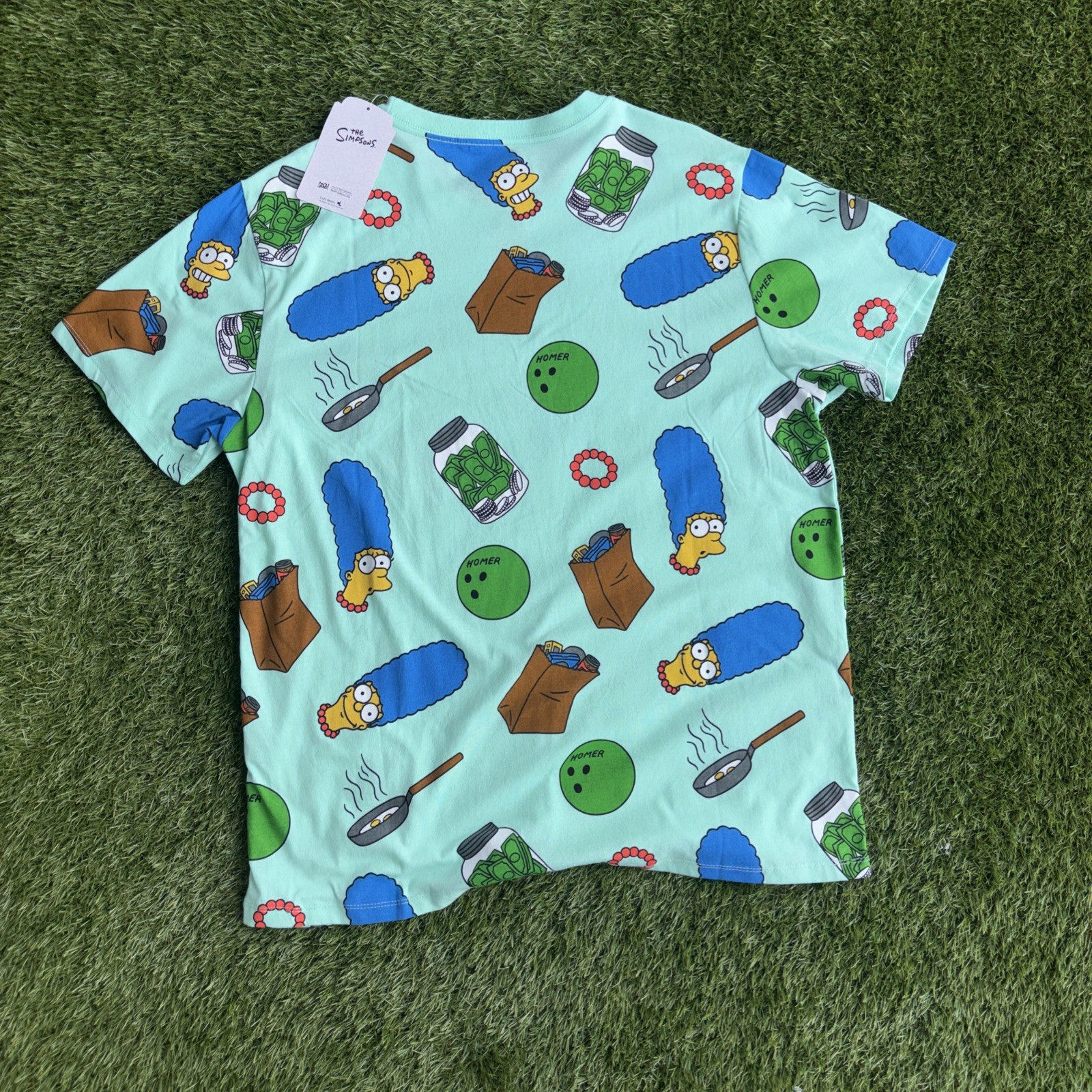 THE SIMPSONS Men’s All Over Print Tee Shirt Size Large NWT gallery