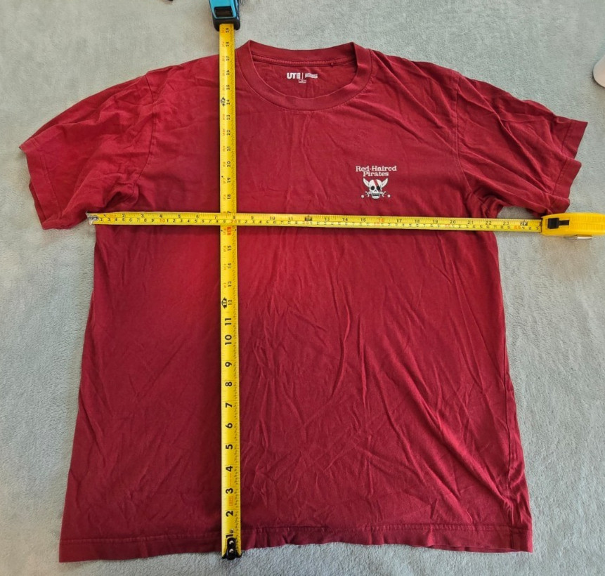 One Piece Mens Graphic Short Sleeve T-Shirt Size L Large Red Hair Pirates Shanks gallery