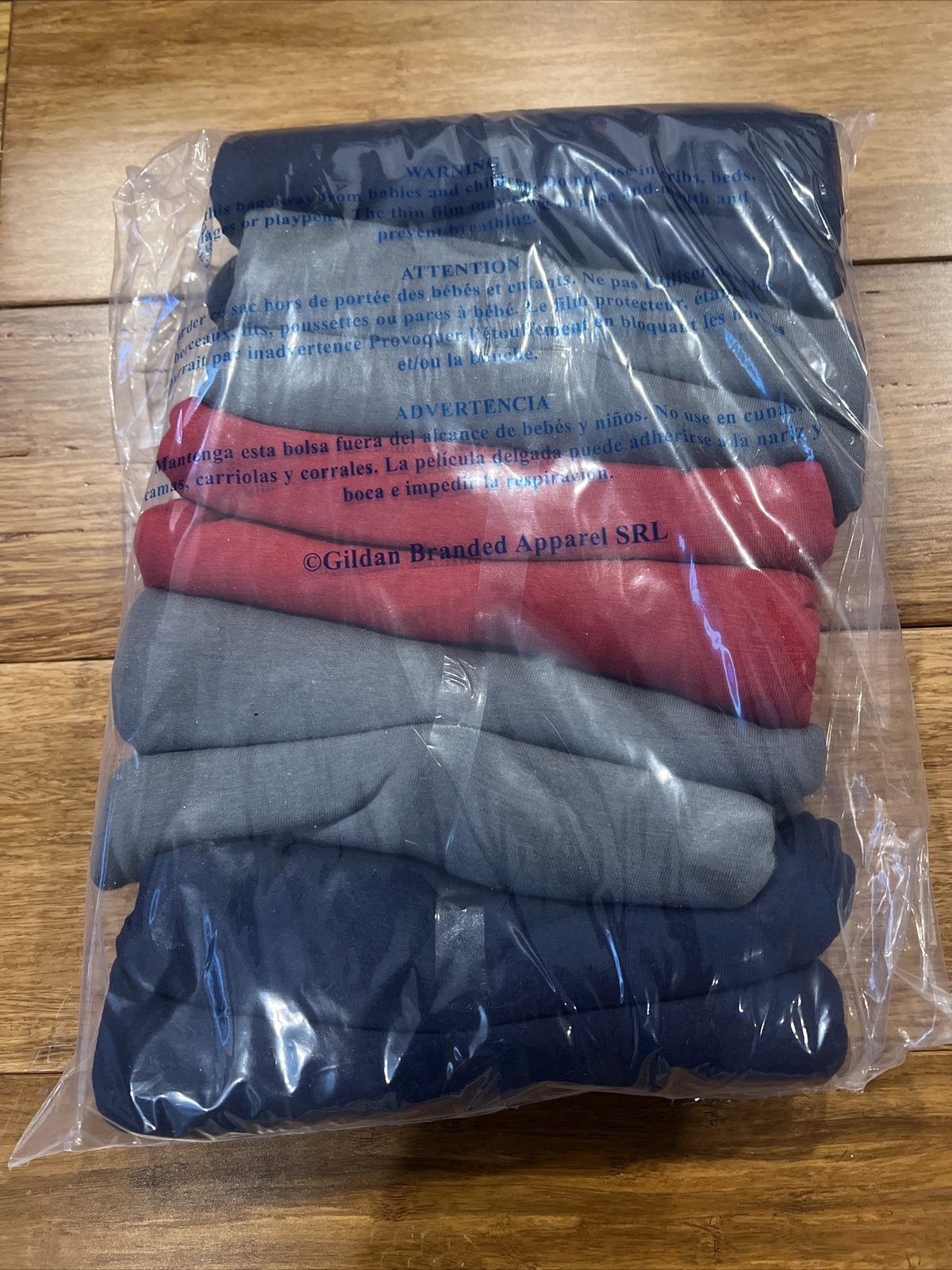Gildan Men's Crew T-Shirts Multipack Style G1100 NavyCharcoalCardinal Red L gallery