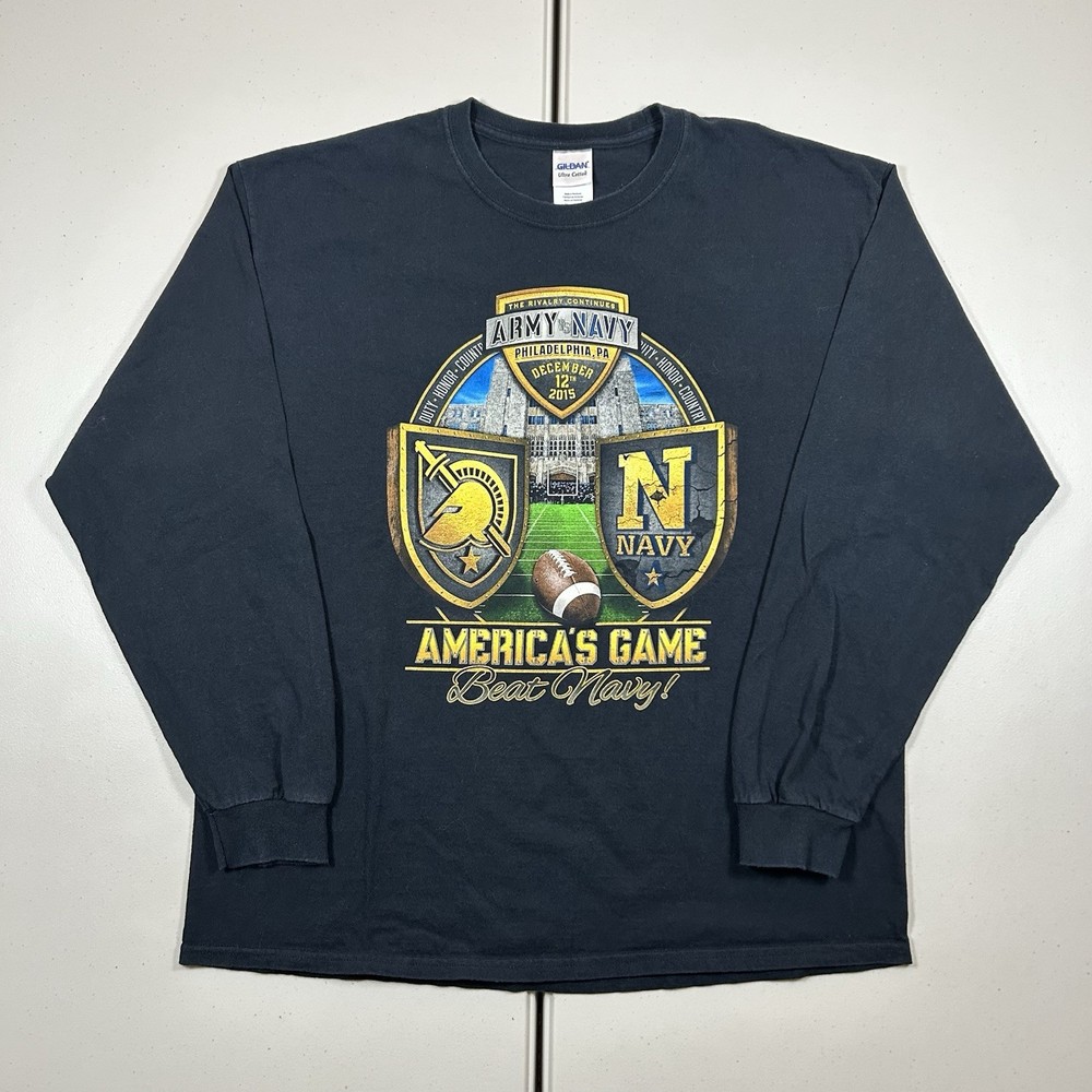 Army vs Navy “America’s Game” Long Sleeve Shirt College Football Army Fan XL