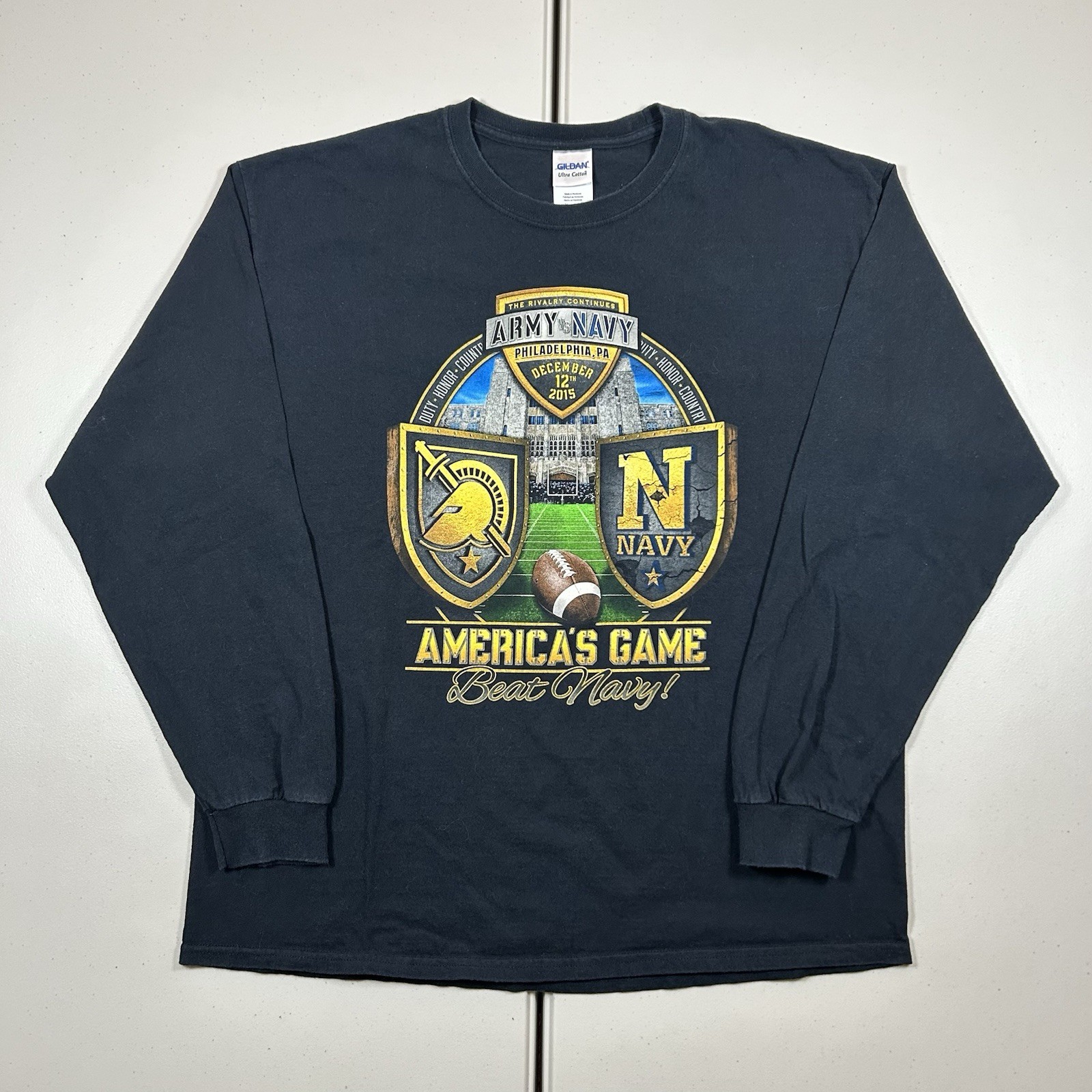 Army vs Navy “America’s Game” Long Sleeve Shirt College Football Army Fan XL