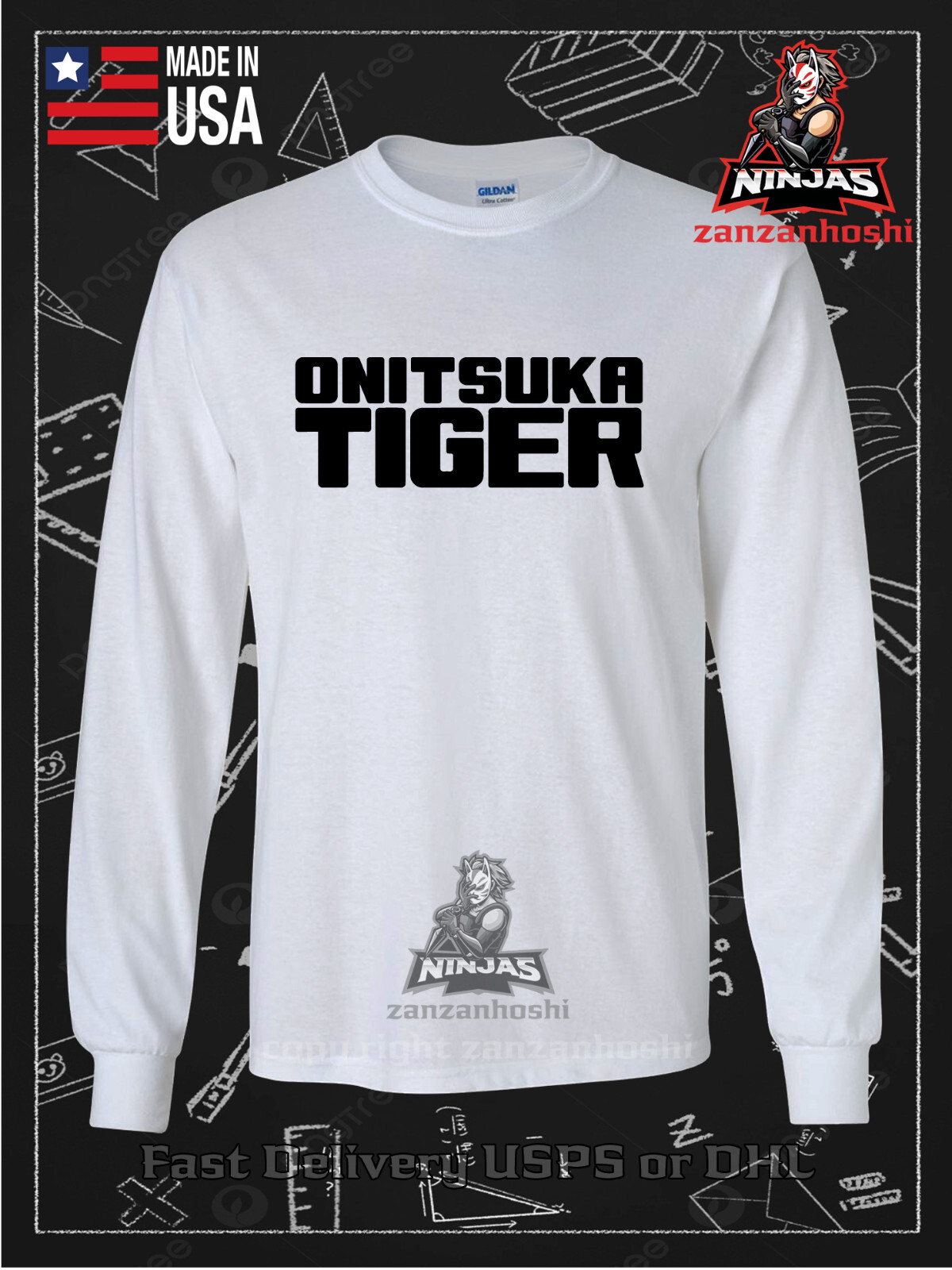 New Tees Onitsuka Tiger Logo Men's Long Sleeve T-Shirt American Tees gallery