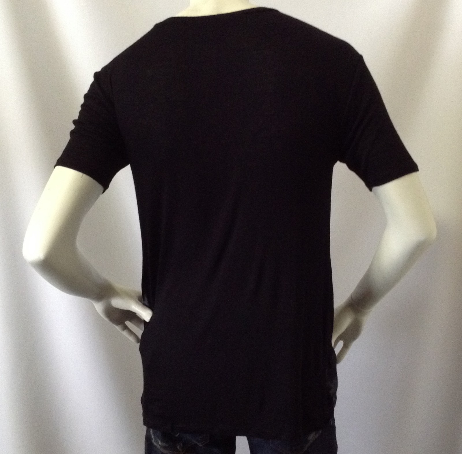 FOREVER 21 Men's T-shirt - Sheer -Black -Flower -Fashion - SUMMER SALE gallery