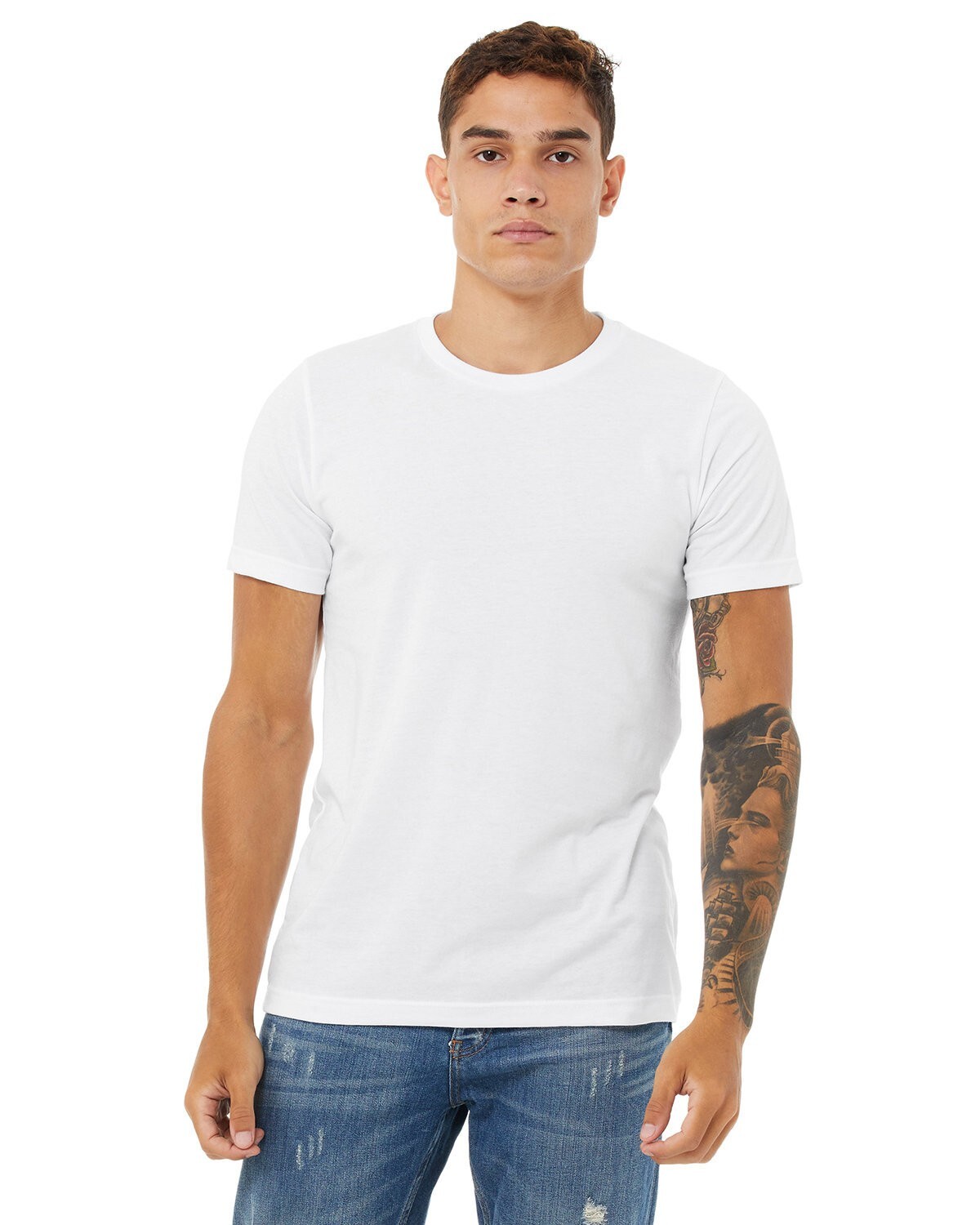 Bella + Canvas 3001CVC 3XL Solid White Blend CVC Jersey Unisex Tshirt gallery