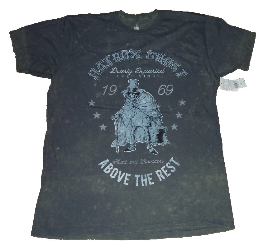Disney Parks Tie Dye Hat Box Ghost Dearly Departed 1969 Haunted Mansion T Shirt gallery