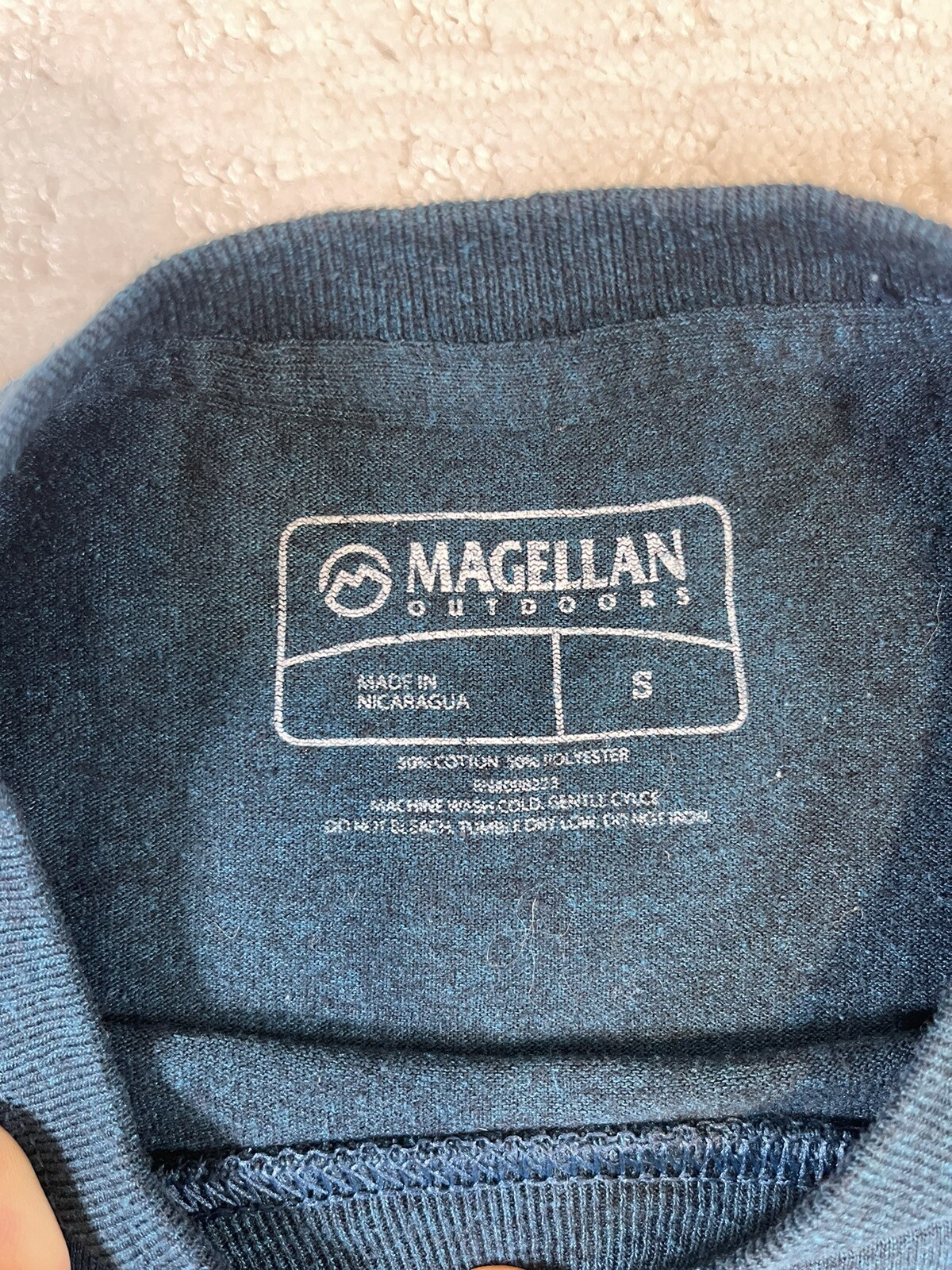 Magellan Shirt Adult Small Blue Outdoors Crew Hiking Camping Fishing Mens gallery