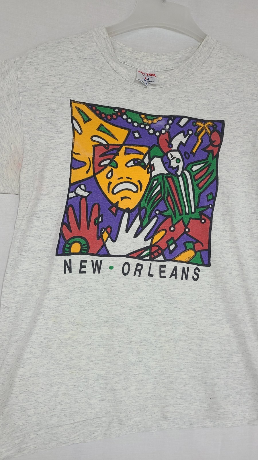 Vintage 90s New Orleans Mardi Gras T-Shirt Size M Single Stitch Teejays gallery