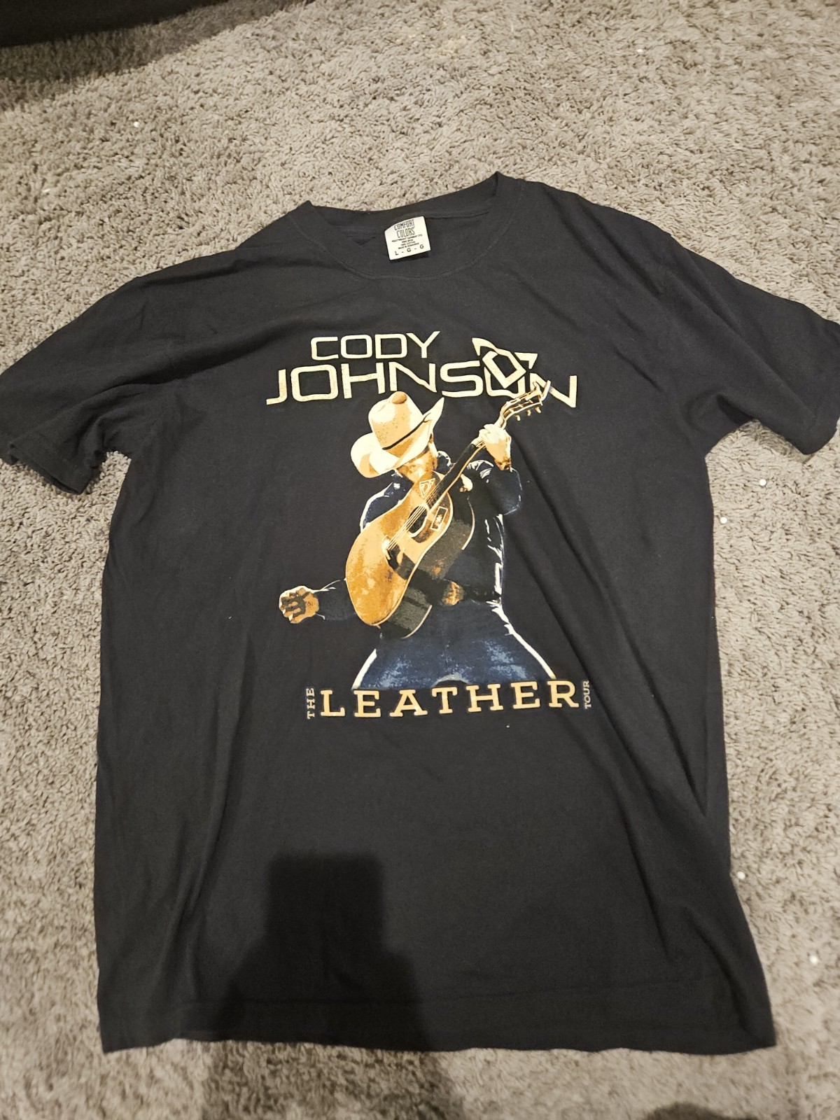 Cody Johnson Leather Tour 2024 Shirt Mens Large Black Country Graphic Band Tee