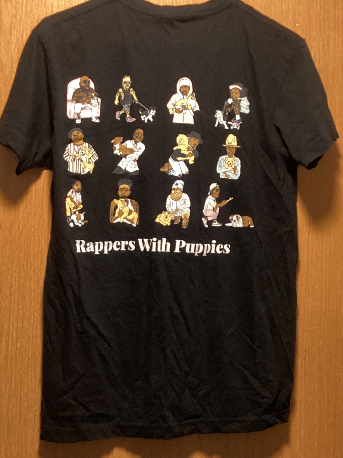 Rappers With Puppies Dog Limited Drake 21 Savage, Black T-Shirt, Mens Size M gallery