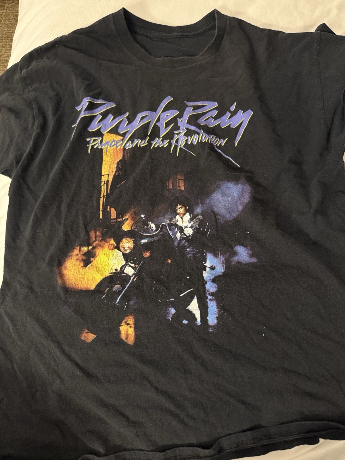 Vintage 1980s Prince Purple Rain T-Shirt Original Single Stitch, Tubular Knit XL
