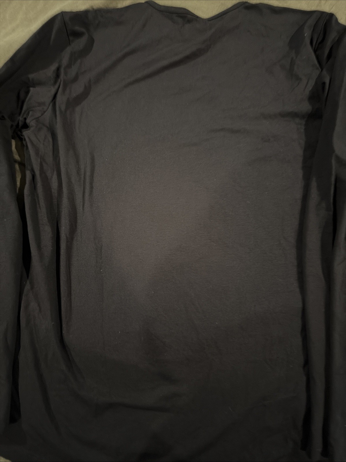 NWOT Cuts AO Men's XL Long Sleeve Crew Curve-Hem Black Tee- $64 Retail! gallery