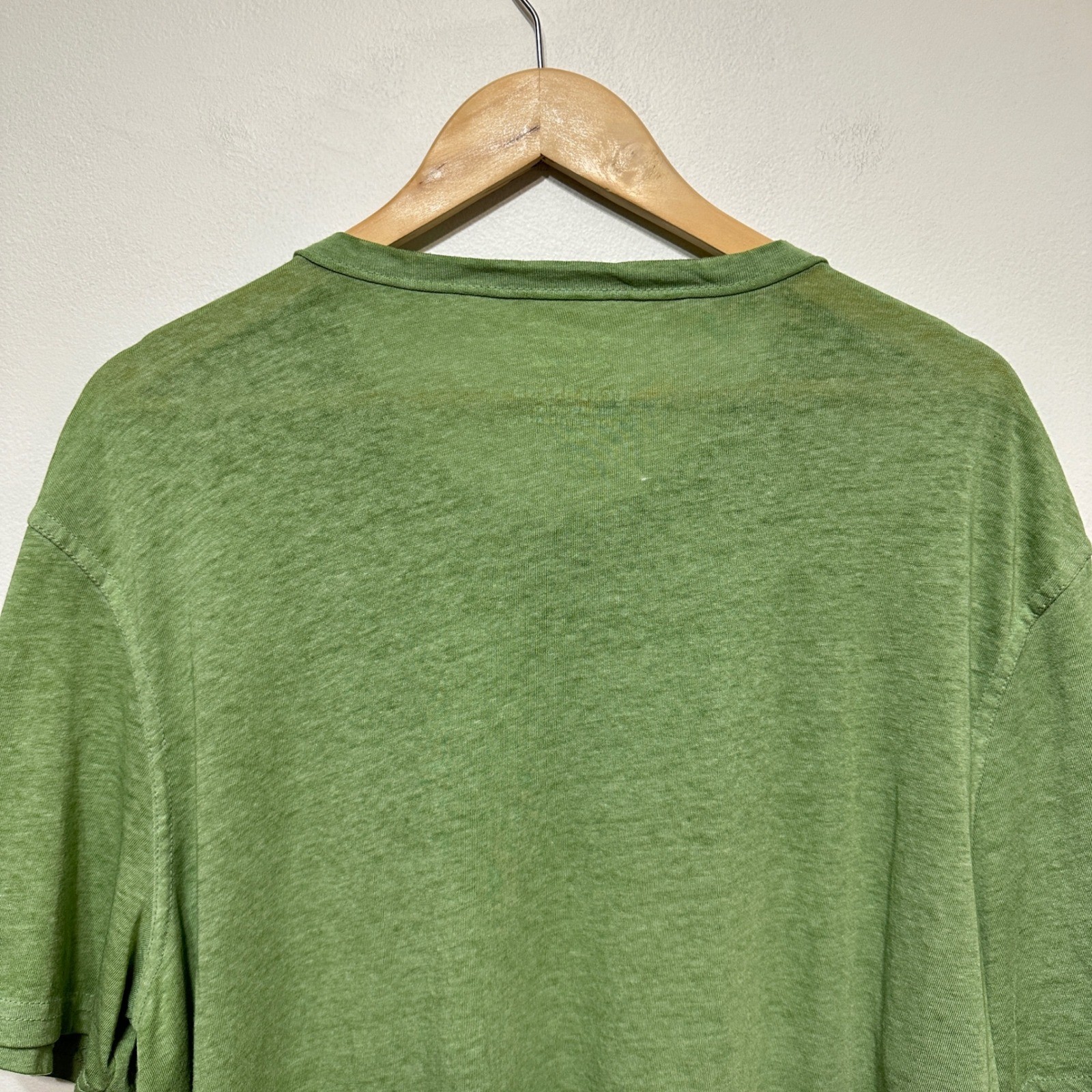Lucky Brand Venice Burnout Henley Shirt Green Short Sleeve Mens XXL Casual gallery