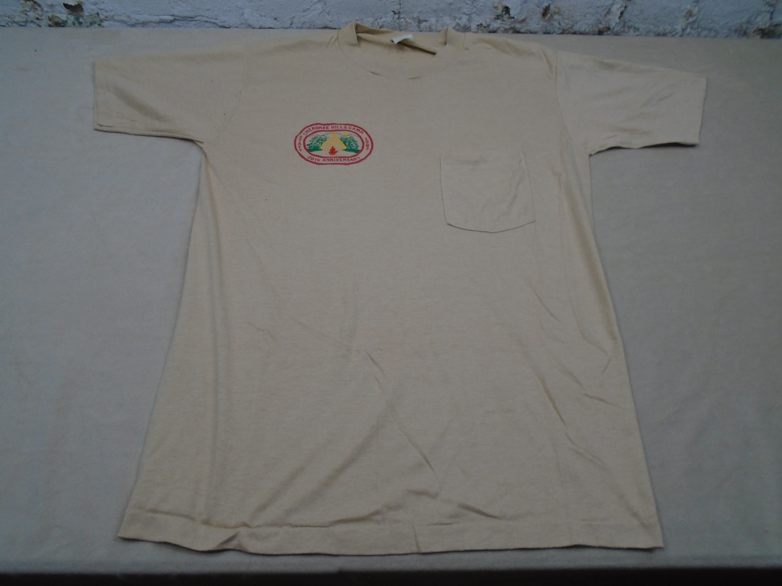 Vintage 80s Cherokee Hills Camp 20th Anniversary T Shirt Sz Large Single Stitch