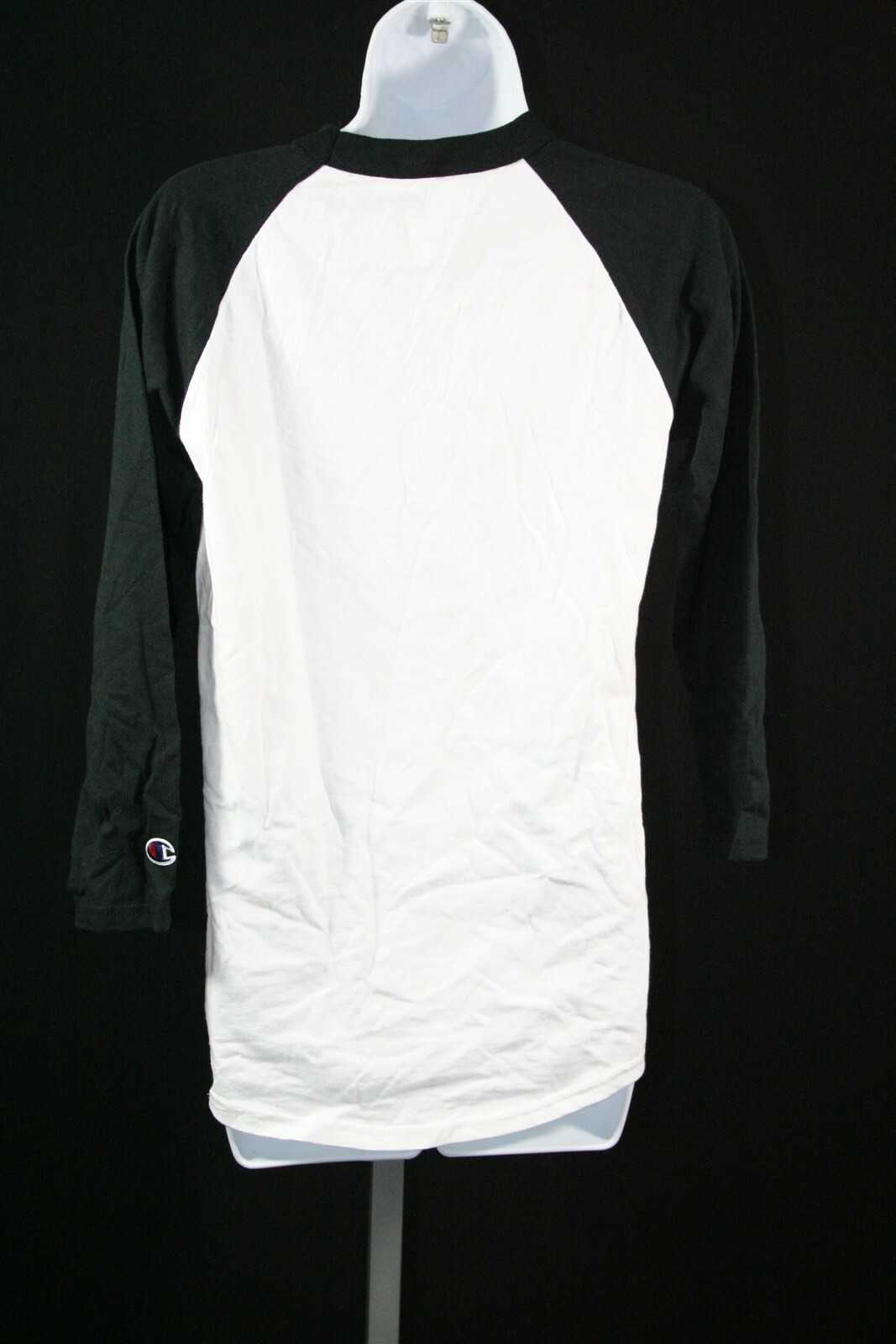 24A27 Champion T137 Authentic Apparel Baseball Tee SM White and Black gallery