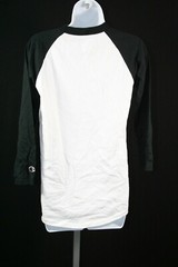 24A10 Champion T137 Authentic Apparel Baseball Tee SM White and Black