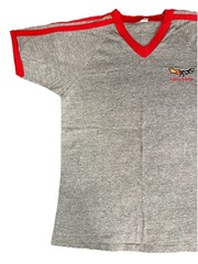 Vintage Chevrolet Corvette Single Stitch T Shirt Size: Large Bantam Tag V Neck