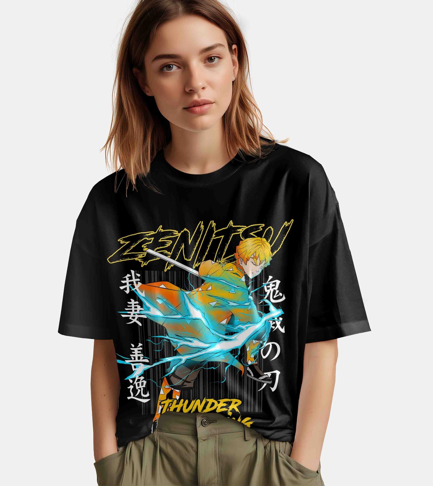 Demon Slayer Shirt Zenitsu Tshirt Tanjiro T-Shirt Muzan Doma Tee Inosuke Nezuko gallery