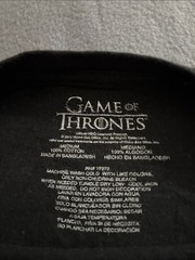 Game of Thrones House Stark Direwolf Black Graphic Tee Medium