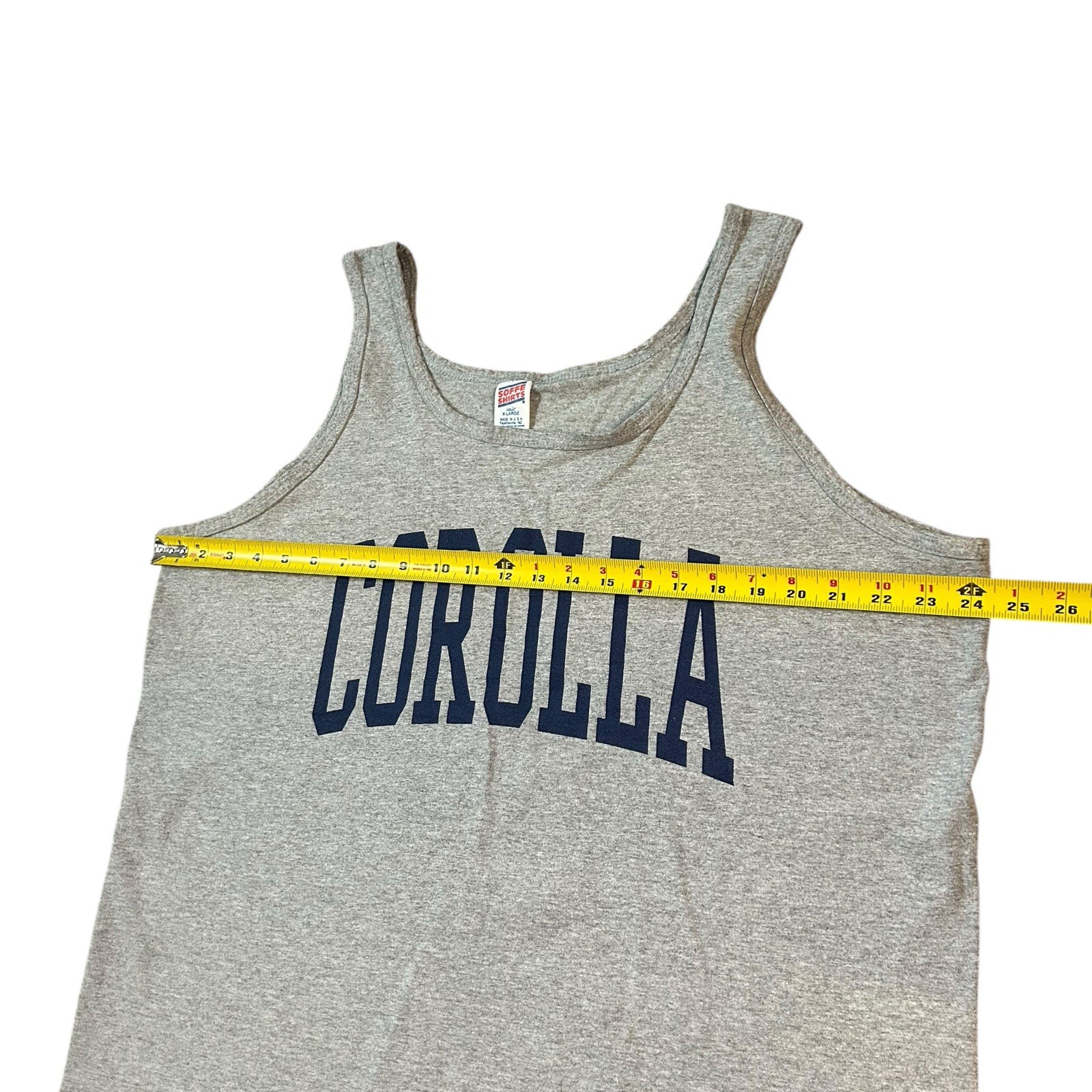 Vintage 90s Corolla North Carolina Surf Sand Sz XL Gray Tank Top T-shirt gallery