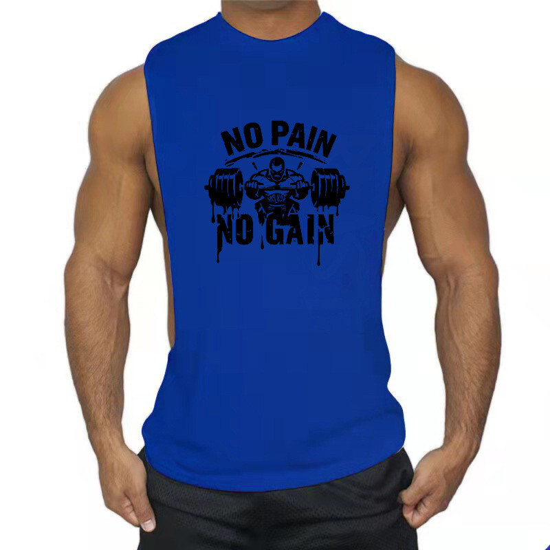 Men's Gym Workout Tank Tops Muscle Tee Stringer Bodybuilding Sleeveless T-Shirts gallery