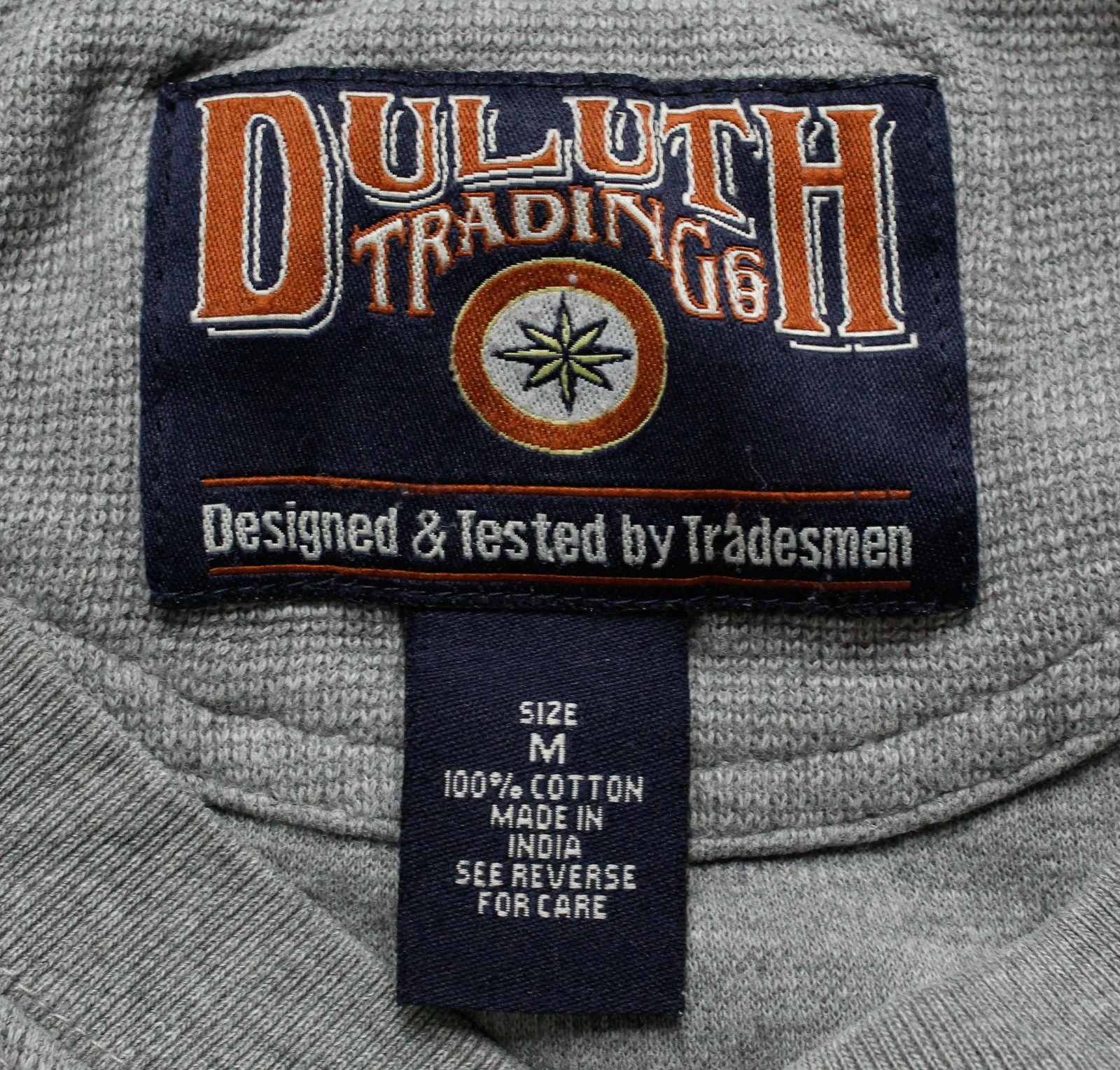 Duluth Trading Co. Men's Waffle Mock Henley Shirt NN7 Heather Grey Medium NWoT gallery