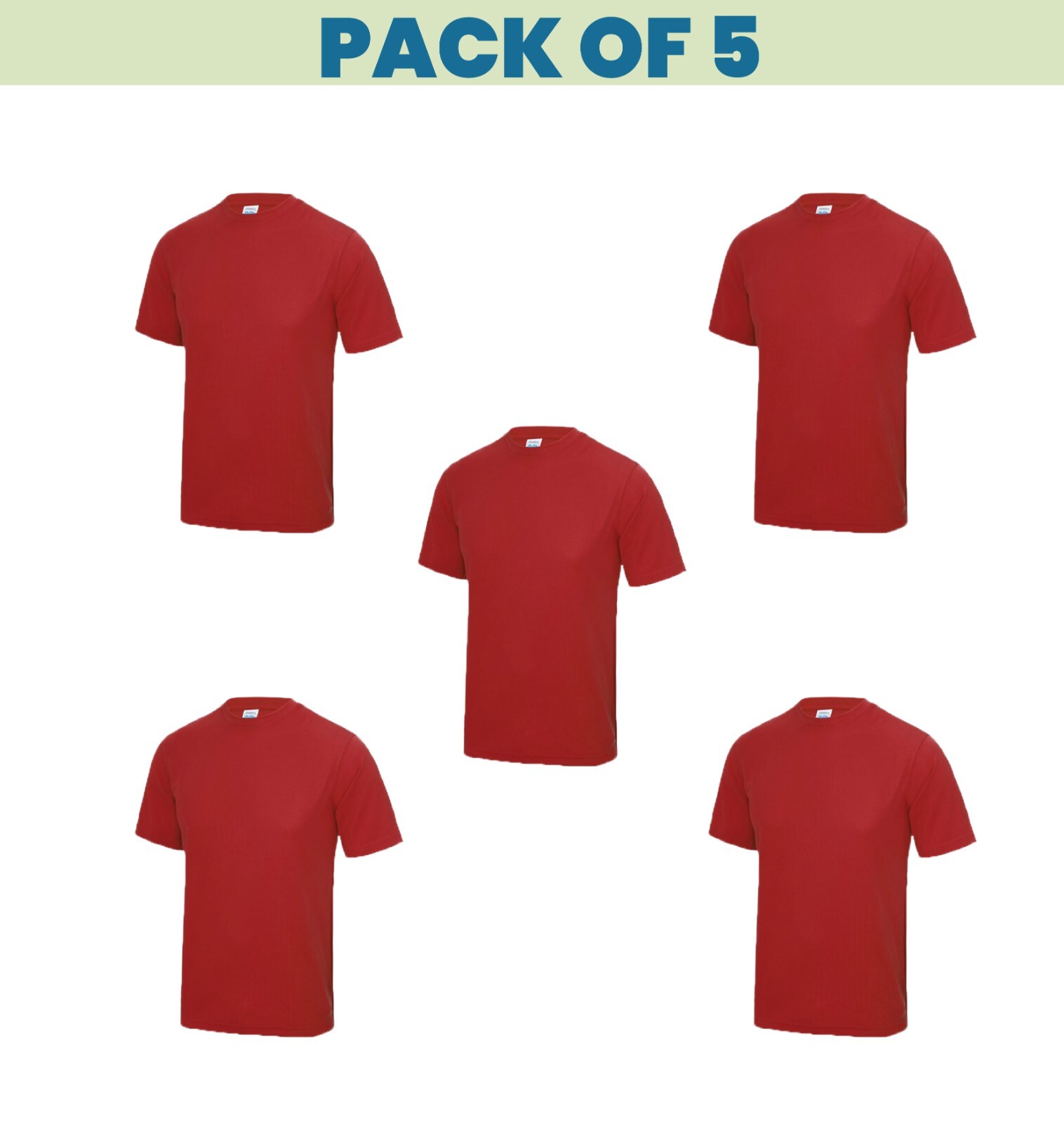 Pack 5 & 3 Just Cool AWDis T-Shirt Plain Casual Wear stag do hen Unisex JC001 gallery
