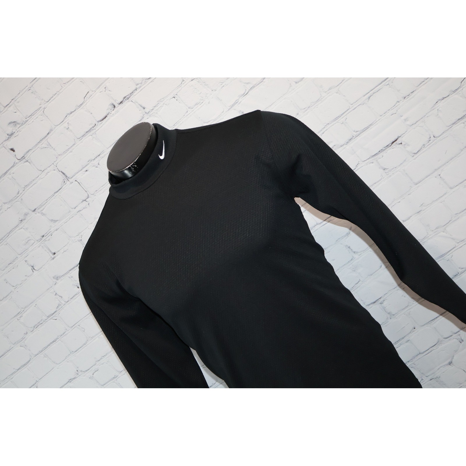 Nike Golf Mock Turtleneck Neck Shirt Men Large Black Dri-Fit Performance Top gallery