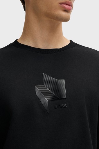 Hugo Boss Mens Mirror 1 Black Short Sleeve Crew Neck Cotton Tee Shirt New gallery