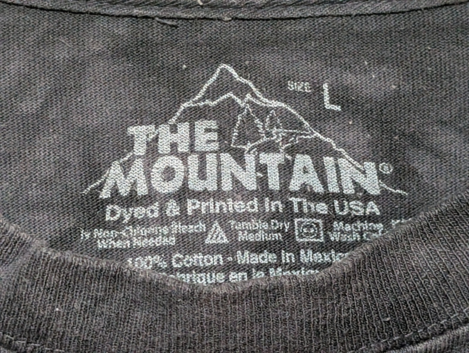 The Mountain Mens T-shirt Gray Viking Longship Retired Logo Large #5821 gallery