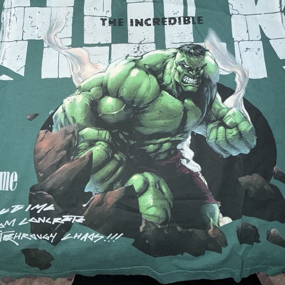 Civil Regime Marvel Hero Elite Series Hulk Green Graphic Print Tee Men's Size L gallery